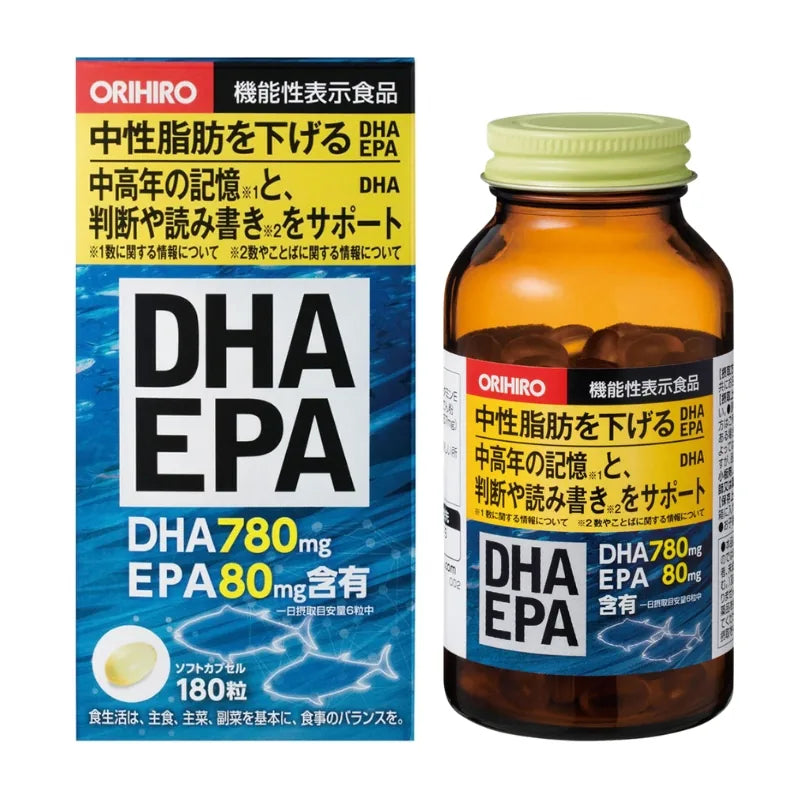 Orihiro DHA EPA Supplement, 180 Capsules