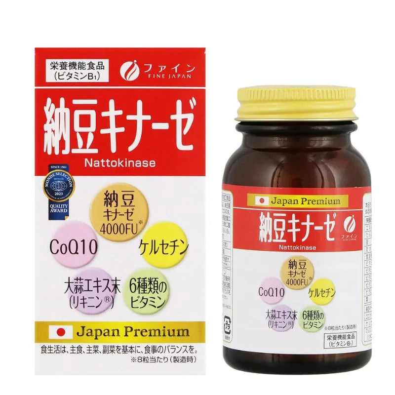 FINE Nattokinase 4000 FU Supplement, 240 Tablets