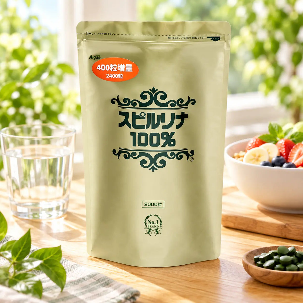 Japan Algae Spirulina 100% 2400 Tablets