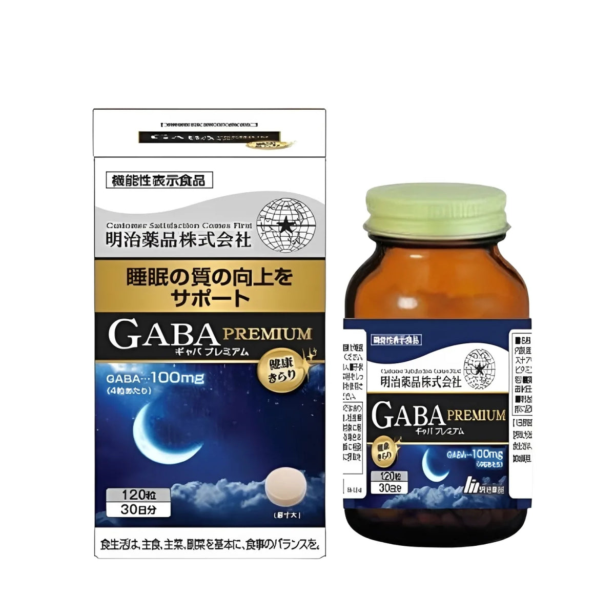 Meiji Yakuhin Kenko Kirari GABA Premium 120 Tablets
