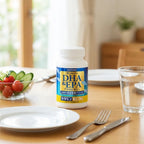 Suntory DHA & EPA + Sesamin EX Omega-3 Fatty Acids 240 Softgels product lifestyle scene